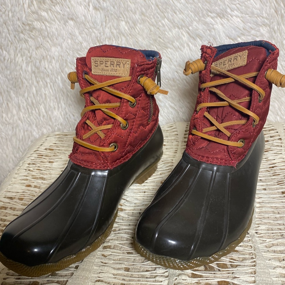 Sperry Women’s Red Quilted Duck Boots